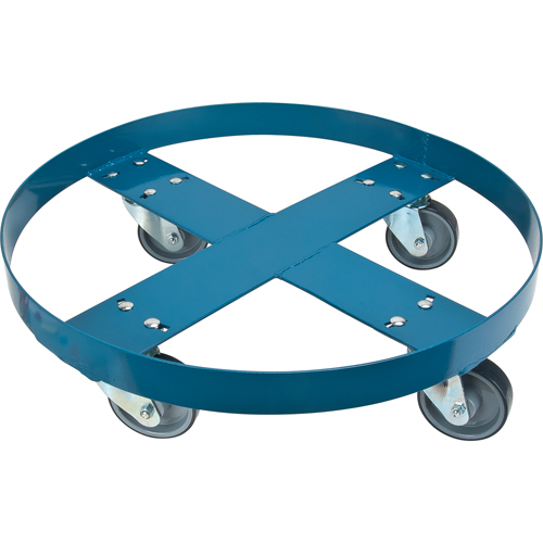 Drum Dolly, Steel, 1000 lbs. Capacity, 24" Diameter, Polyurethane Casters Distribution Jean Lapalme