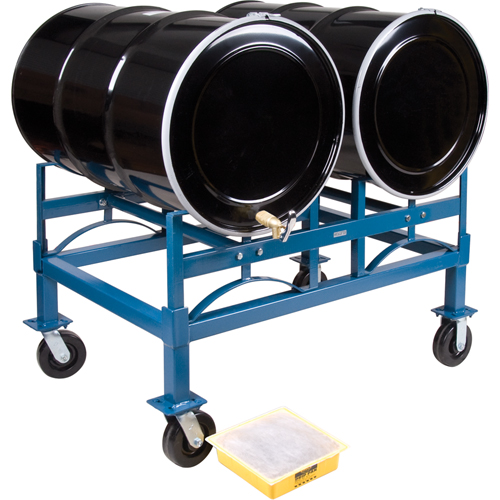 Drum Stacking Rack, 2 Drums, 1600 lbs. Capacity, 45-1/2" W x 30" D x 12-1/2" H Distribution Jean Lapalme