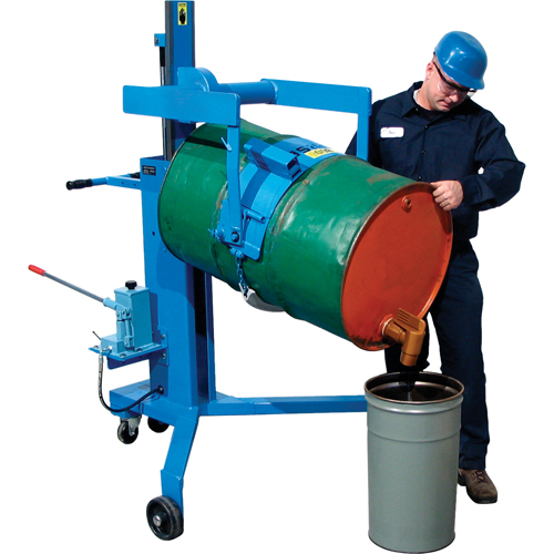 Basculeur - palettiseurs pour barils, 55 gal. US (45 gal. imp.) Distribution Jean Lapalme
