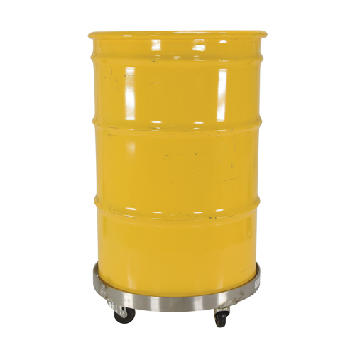 Drum Dollies, Stainless Steel, 800 lbs. Capacity, 23-1/4" Diameter, Rubber Casters Distribution Jean Lapalme