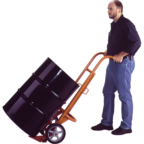 Chariots ergonomiques pour baril, Fabriqu&eacute; en Acier, 55 - 85 gal. US (45 - 70 gal. imp.) Distribution Jean Lapalme