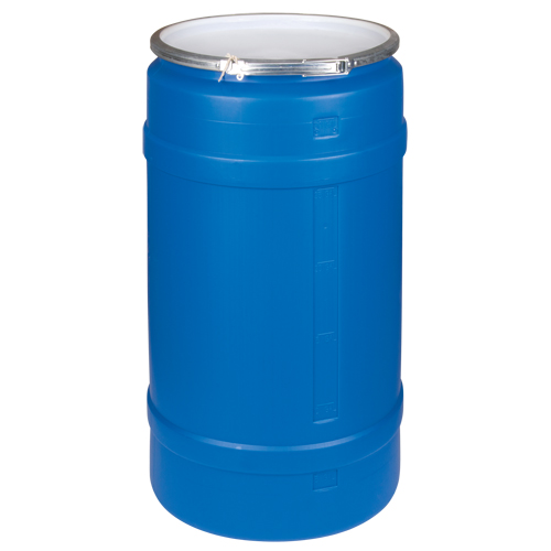 Polyethylene Drums, 30 US gal. (25 imp. Gal.), Open Top, Blue Distribution Jean Lapalme