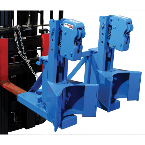 Manipulateur de barils MORSPEED 1500 pour chariot &eacute;l&eacute;vateur, Pour 55 gal. US (45 gal. imp.) Distribution Jean Lapalme