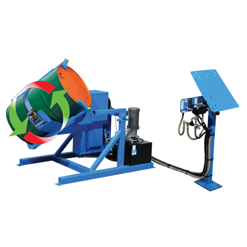 Drum Tumbler Tilt to Load, 55 US gal. (45 Imperial Gal.) Capacity, Variable Speed, 2 HP Distribution Jean Lapalme
