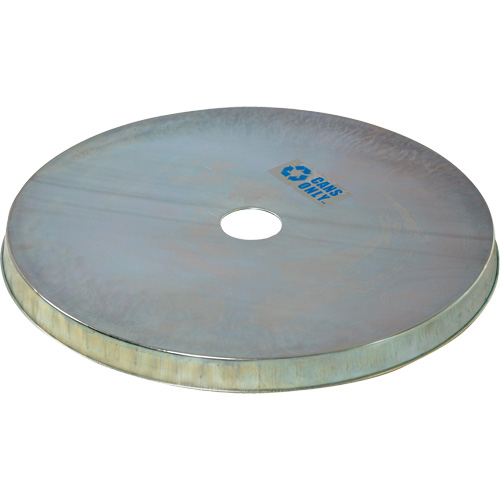 Couvercle pour baril en acier galvanis&eacute; avec ouverture &agrave; canette Distribution Jean Lapalme