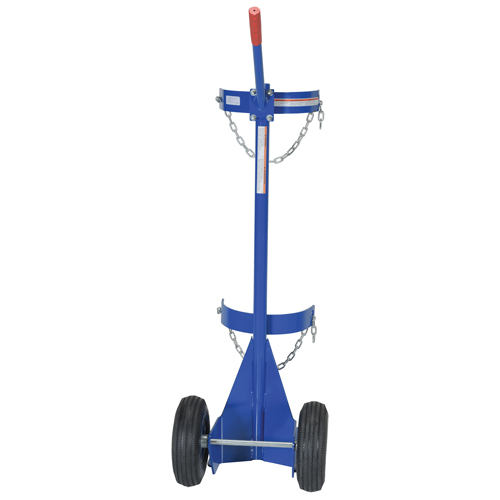 Chariot pour bouteille de gaz, Roues Pneumatique, Base de 12" la x 15-1/2" lo, 500 lb Distribution Jean Lapalme