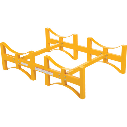 Steel Stackable Drum Rack, 2 Drums, 1600 lbs. Capacity, 45-1/2" W x 29-7/8" D x 12-3/4" H Distribution Jean Lapalme