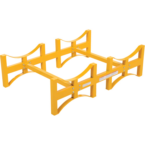 Steel Stackable Drum Rack, 2 Drums, 1600 lbs. Capacity, 45-1/2" W x 29-7/8" D x 12-3/4" H Distribution Jean Lapalme