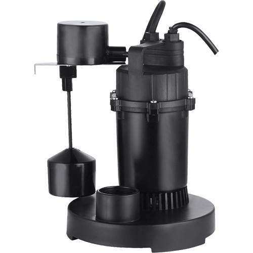 Pompe de puisard submersible thermoplastique, 2560 gal./h, 115 V, 4,6 A, 1/3 CV Distribution Jean Lapalme