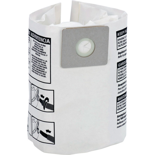 Sacs filtrants pour d&eacute;bris secs jetables, 4 gal. US Distribution Jean Lapalme