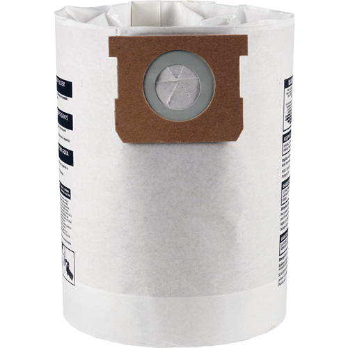 Sacs filtrants pour d&eacute;bris secs jetables de type E, 5 - 8 gal. US Distribution Jean Lapalme