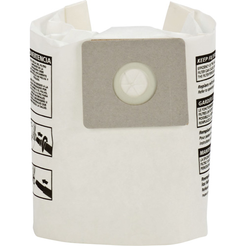 Sacs monocouches pour aspirateur sec/humide, 3 gal. US Distribution Jean Lapalme