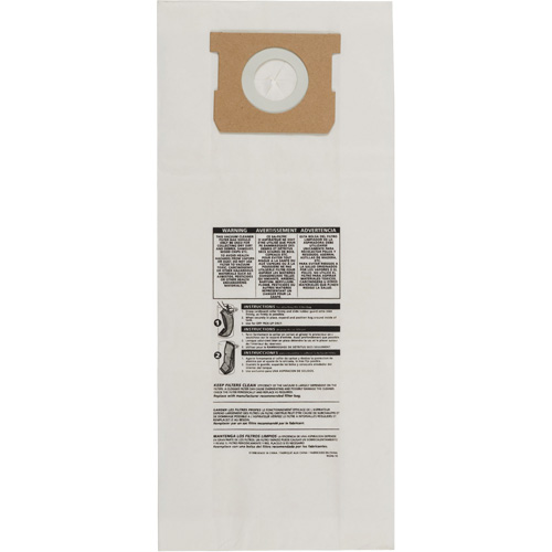 Type O Hang Up/Bulldog Vacuum Paper Bags, 5 US gal. Distribution Jean Lapalme