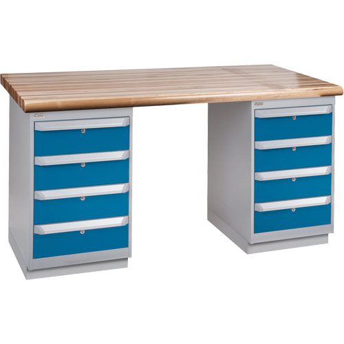 &eacute;tabli pr&eacute;conçu, Deux tiroirs, Cap 2500 lb, 72" la x 36" p, 34" h Distribution Jean Lapalme