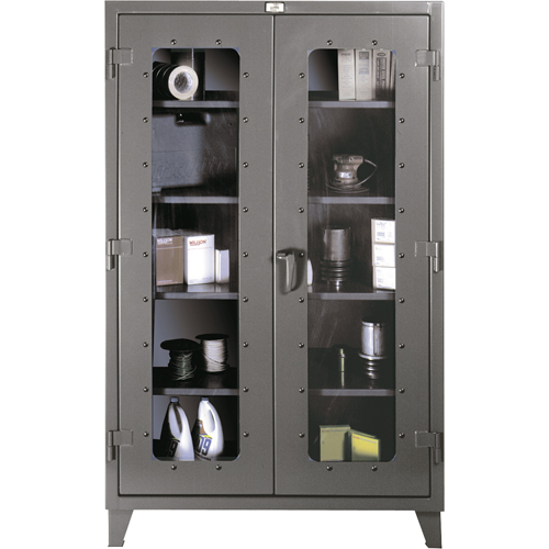 Clearview Cabinets, Steel, 4 Shelves, 60" H x 48" W x 24" D Distribution Jean Lapalme