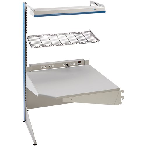 Postes de travail modulaires ergonomiques - Exemples de configurations - A-SC Ajouts de coin &agrave; un c&ocirc;t&eacute;, 36" la x 28" p x 84" h, Ajout de coin &agrave; un c&ocirc;t&eacute; Distribution Jean Lapalme