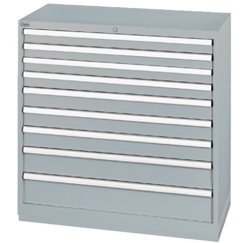 Drawer Cabinets, 9 Drawers, 40-1/4" W x 22-1/2" D x 41-3/4" H, Grey Distribution Jean Lapalme