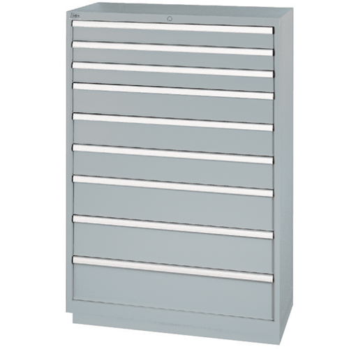 Drawer Cabinets, 9 Drawers, 40-1/4" W x 22-1/2" D x 59-1/2" H, Grey Distribution Jean Lapalme