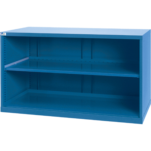 Shelf Cabinets, Steel, 33-1/2" H x 56-1/2" W x 28-1/2" D, Bright blue Distribution Jean Lapalme