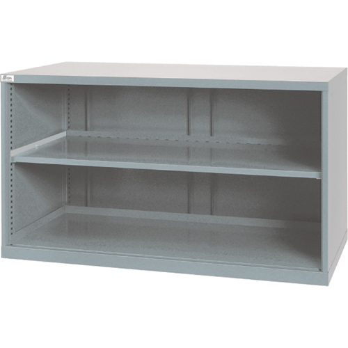 Shelf Cabinets, Steel, 33-1/2" H x 56-1/2" W x 28-1/2" D, Light Grey Distribution Jean Lapalme