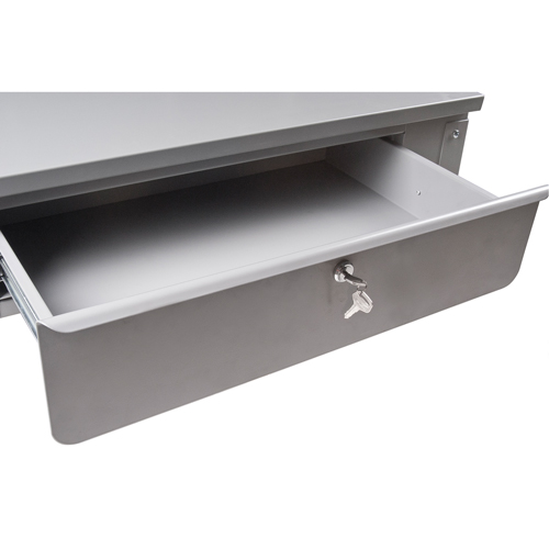 Pupitre d'atelier mural, 34-1/2" la x 28" p x 31" h, Gris Distribution Jean Lapalme