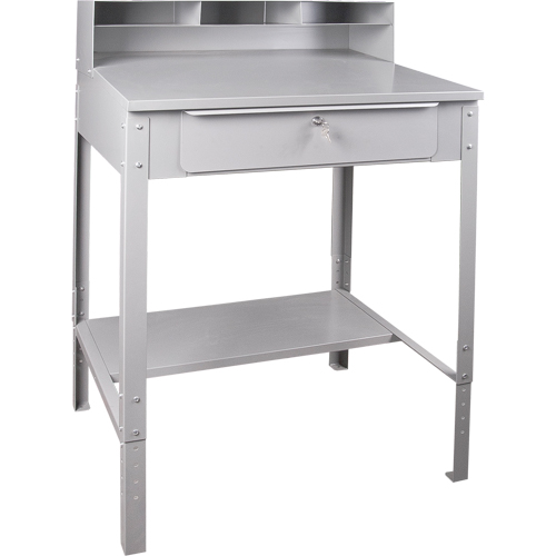 Pupitre d'atelier ouvert, 34-1/2" la x 30" p x 53" h, Gris Distribution Jean Lapalme