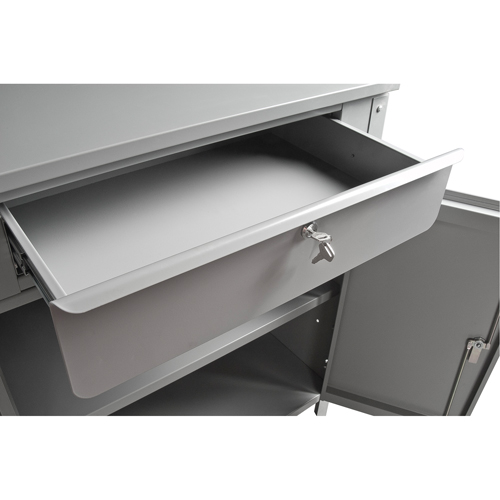 Pupitre d'atelier de style armoire, 34-1/2" la x 30" p x 53" h, Gris Distribution Jean Lapalme