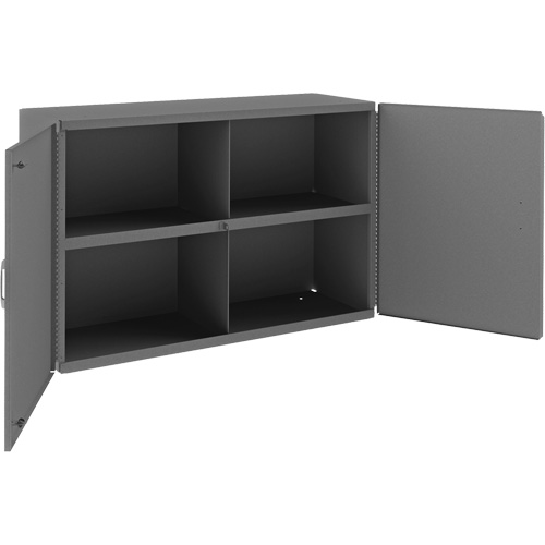 Armoire murale, 24" h x 33-13/16" la x 12-3/8" p, 1 tablettes, Acier, Gris Distribution Jean Lapalme