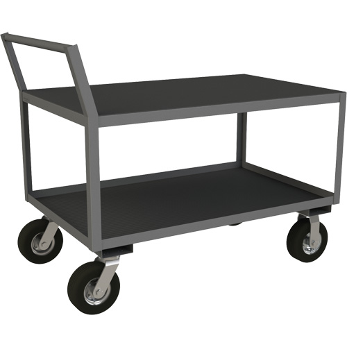 Low Profile Instrument Cart, 2 Tiers, 24-1/4" W x 51" D x 40-15/16" H, 1200 lbs. Cap. Distribution Jean Lapalme