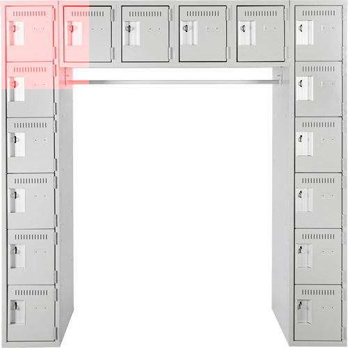 Arche de casiers &eacute;conomiques assembl&eacute;s Clean Line, 16 niveaux, Bloc de 3, 18" x 72" x 12", Acier Distribution Jean Lapalme