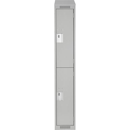 Clean Line Lockers, 2 -tier, 12" x 18" x 78", Steel, Grey, Rivet (Assembled) Distribution Jean Lapalme