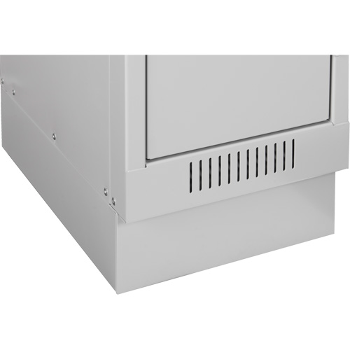 Clean Line Lockerette, 6 -tier, Bank of 4, 48" x 18" x 76", Steel, Grey, Rivet (Assembled) Distribution Jean Lapalme