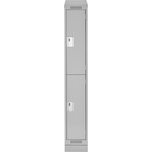 Casiers Clean Line, 2 niveaux, 12" x 18" x 82", Acier, Gris, Rivet (assembl&eacute;) Distribution Jean Lapalme