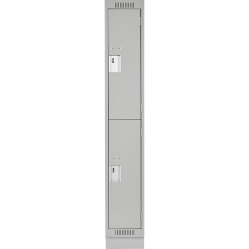 Casiers Clean Line, 2 niveaux, 12" x 18" x 76", Acier, Gris, Rivet (assembl&eacute;) Distribution Jean Lapalme
