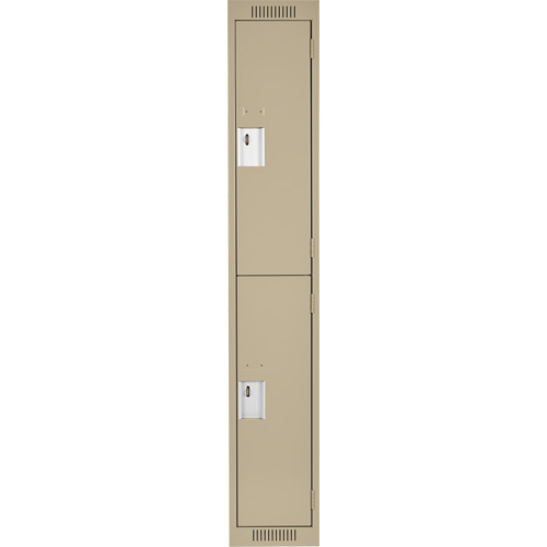 Casiers Clean Line, 2 niveaux, 12" x 18" x 72", Acier, Beige, Rivet (assembl&eacute;) Distribution Jean Lapalme