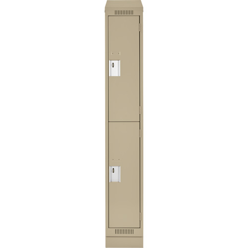 Casiers Clean Line, 2 niveaux, 12" x 18" x 82", Acier, Beige, Rivet (assembl&eacute;) Distribution Jean Lapalme
