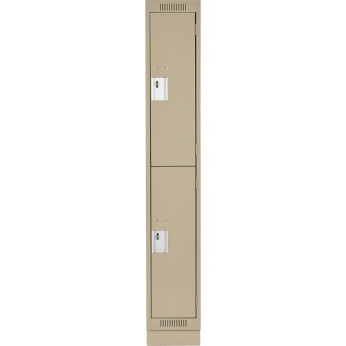 Casiers Clean Line, 2 niveaux, 12" x 18" x 76", Acier, Beige, Rivet (assembl&eacute;) Distribution Jean Lapalme