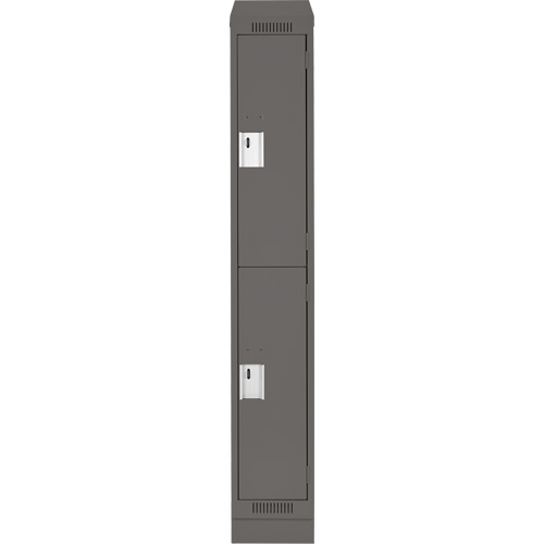 Casiers Clean Line, 2 niveaux, 12" x 18" x 82", Acier, Charbon, Rivet (assembl&eacute;) Distribution Jean Lapalme