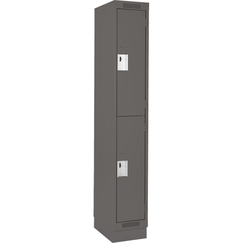 Casiers Clean Line, 2 niveaux, 12" x 18" x 76", Acier, Charbon, Rivet (assembl&eacute;) Distribution Jean Lapalme