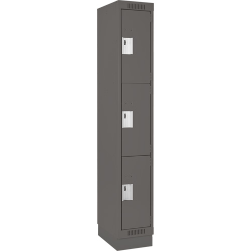 Casiers Clean Line, 3 niveaux, 12" x 18" x 76", Acier, Charbon, Rivet (assembl&eacute;) Distribution Jean Lapalme