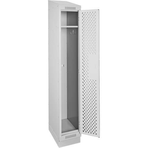 Casiers Clean Line, 12" x 18" x 82", Acier, Gris, Rivet (assembl&eacute;), Perfor&eacute; Distribution Jean Lapalme
