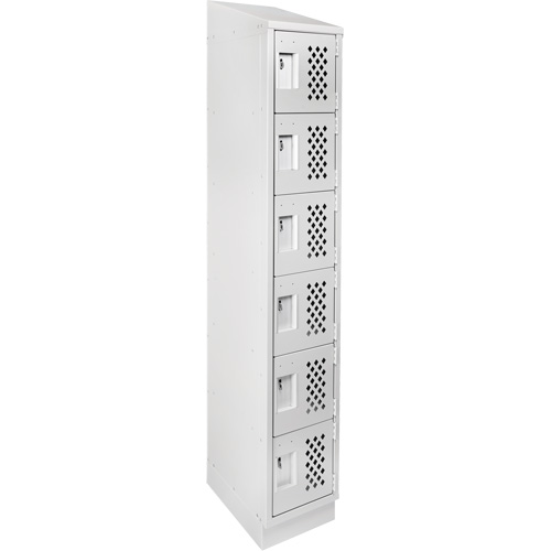 Clean-Line Perforated Lockerette, 6 -tier, 12" x 72" x 12", Steel Distribution Jean Lapalme