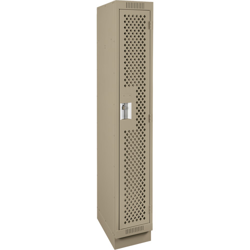 Casiers Clean Line, 12" x 15" x 76", Acier, Beige, Rivet (assembl&eacute;), Perfor&eacute; Distribution Jean Lapalme