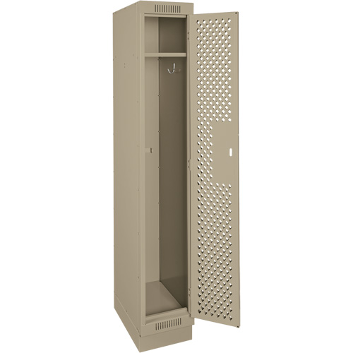 Casiers Clean Line, 12" x 15" x 76", Acier, Beige, Rivet (assembl&eacute;), Perfor&eacute; Distribution Jean Lapalme