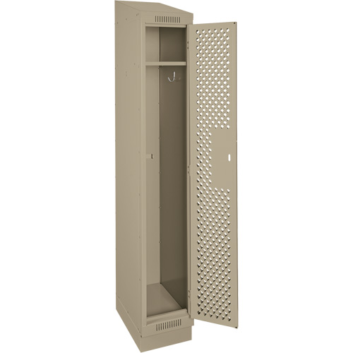 Casiers Clean Line, 12" x 18" x 82", Acier, Beige, Rivet (assembl&eacute;), Perfor&eacute; Distribution Jean Lapalme