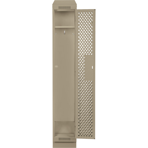 Casiers Clean Line, 12" x 18" x 82", Acier, Beige, Rivet (assembl&eacute;), Perfor&eacute; Distribution Jean Lapalme
