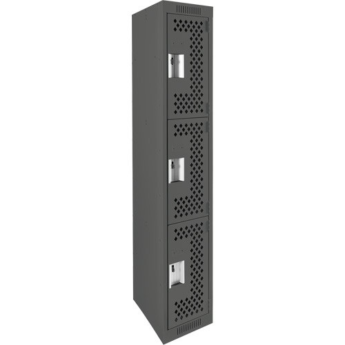 Casiers Clean Line, 3 niveaux, 12" x 12" x 72", Acier, Charbon, Rivet (assembl&eacute;), Perfor&eacute; Distribution Jean Lapalme