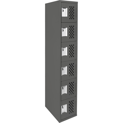 Petits casiers &eacute;conomiques assembl&eacute;s et perfor&eacute;s Clean Line, 6 niveaux, 18" x 72" x 12", Acier Distribution Jean Lapalme
