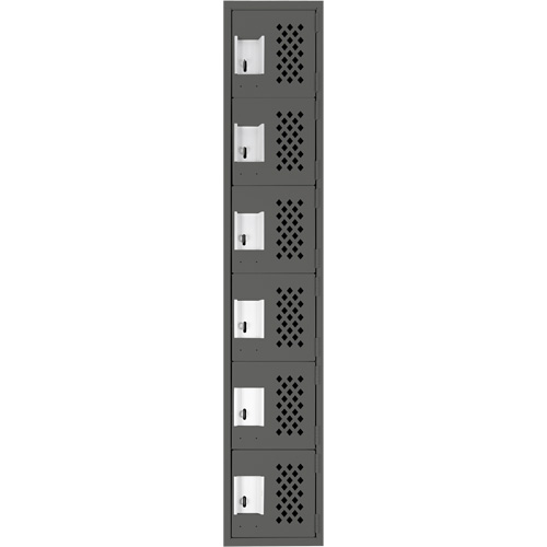 Petits casiers &eacute;conomiques assembl&eacute;s et perfor&eacute;s Clean Line, 6 niveaux, 18" x 72" x 12", Acier Distribution Jean Lapalme