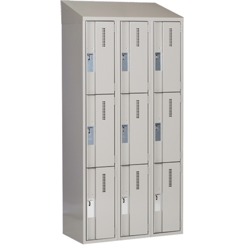 Casiers robustes Concorde, 3 niveaux, Bloc de 3, 36" x 18" x 78", Acier, Gris, Soud&eacute; (assembl&eacute;) Distribution Jean Lapalme